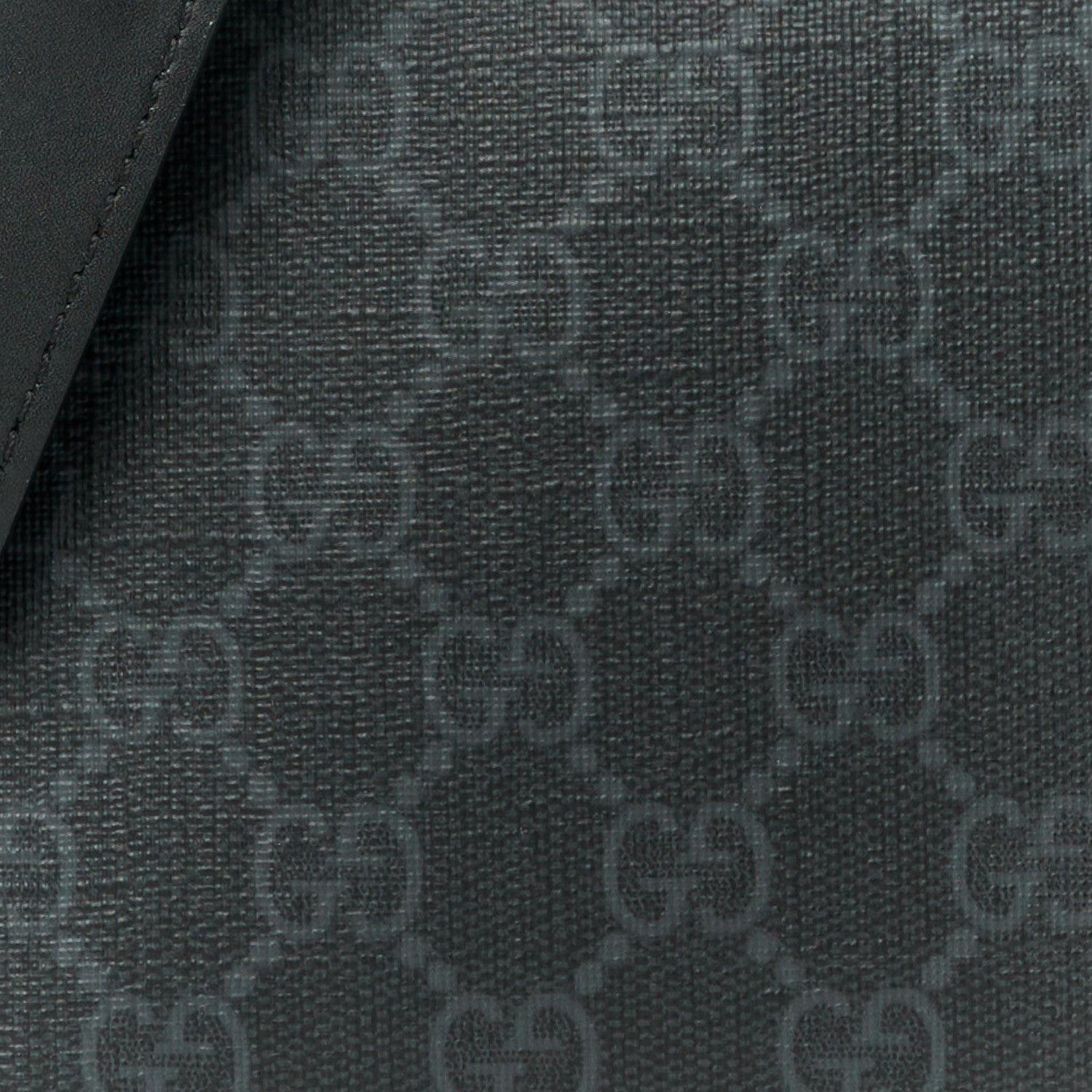 Gucci GG Supreme Monogram Web Small Flat Messenger Bag Black Grey 9 of 11