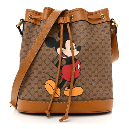 Gucci X DISNEY Mini Vintage GG Supreme Monogram Bucket Bag Beige Vintage Sun Oil 1 of 13