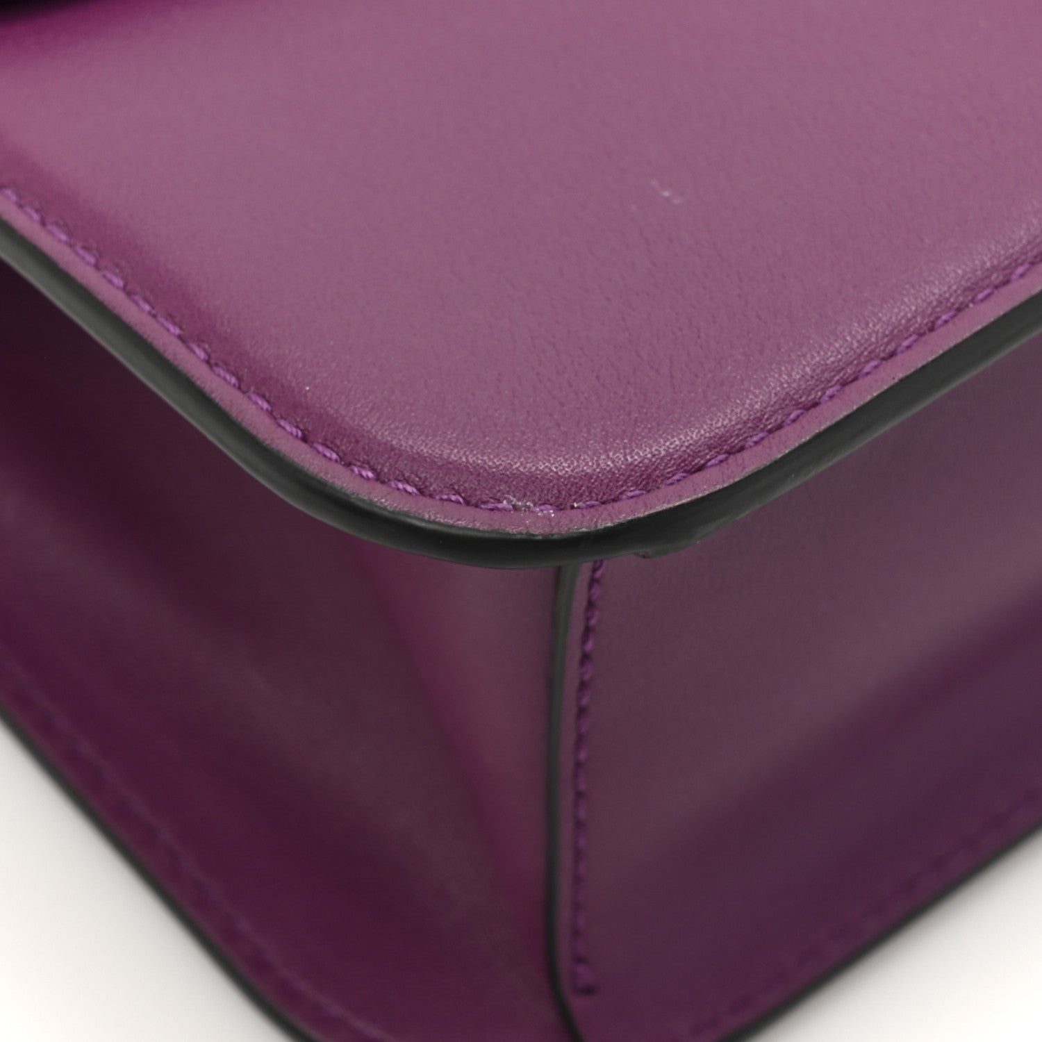 Valentino Garavani Calfskin Vlogo Loco Shoulder Bag Prune 9 of 20