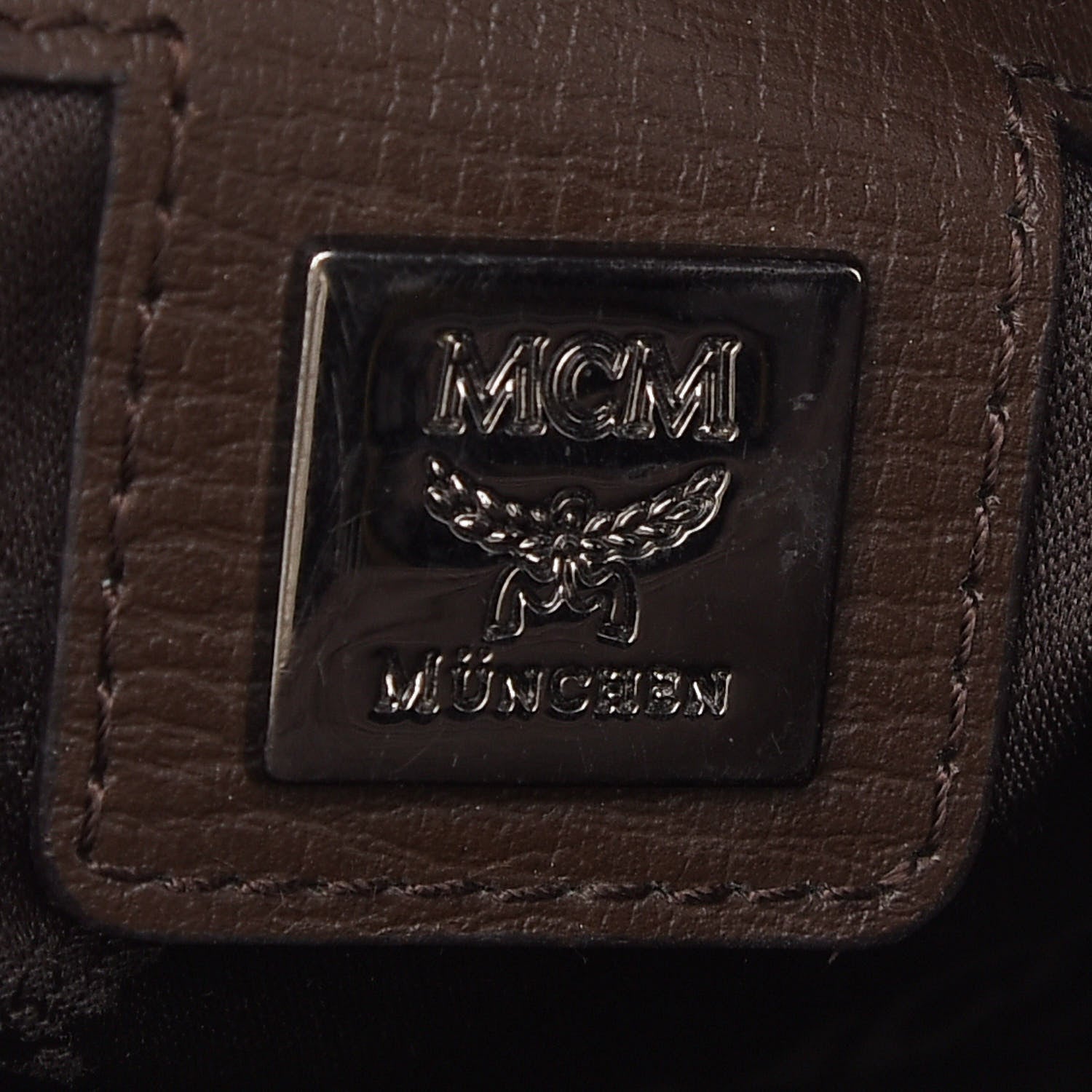 MCM Coated Canvas Messenger Bag Beige 8 of 9