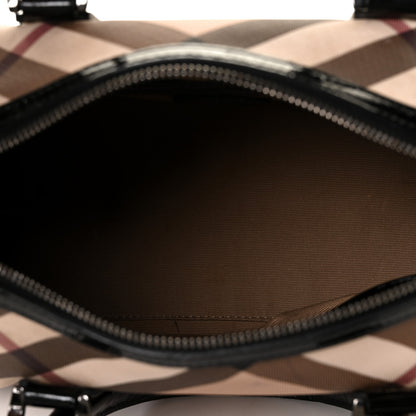 Burberry Supernova Check Patent Small Chester Bowling Bag Black 9 of 19