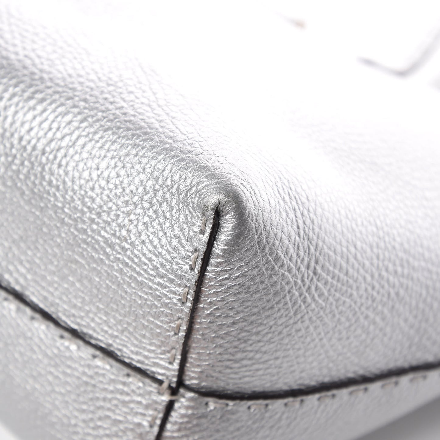 Cuoio Romano Lux Selleria Carla Shopping Tote Argento