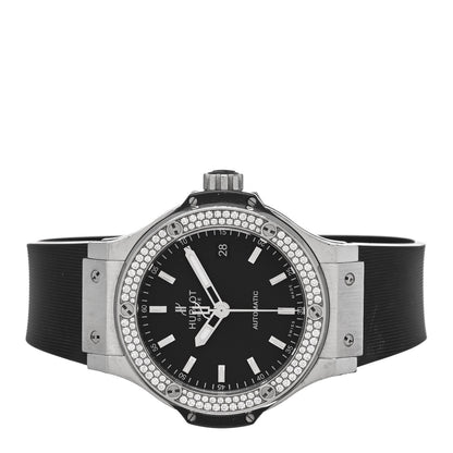 Hublot Stainless Steel Rubber Diamond Pave Bezel 38mm Big Bang Automatic Watch Black 365.SX.1170.LR.1104 2 of 5