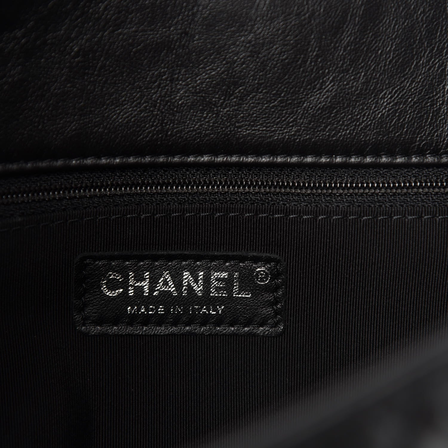 Chanel Crumpled Calfskin Quilted Large Chain All Over Flap Bag Black 8 of 12
