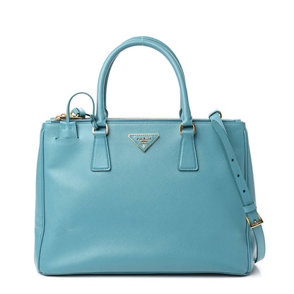 Prada Saffiano Medium Galleria Double Zip Tote Turchese 1 of 9
