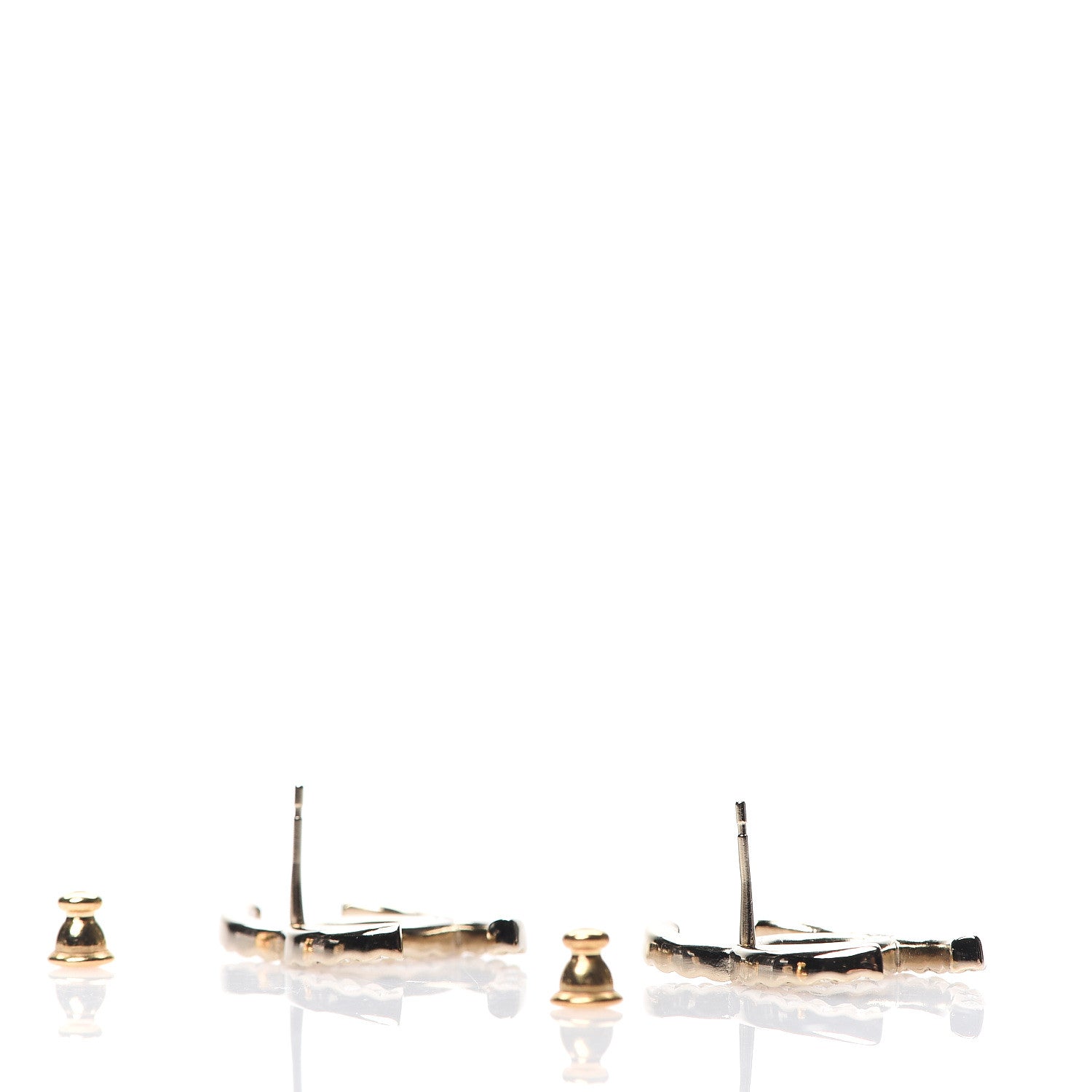 Chanel Baguette Crystal High Society CC Earrings Gold 3 of 5