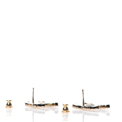Chanel Baguette Crystal High Society CC Earrings Gold 3 of 5