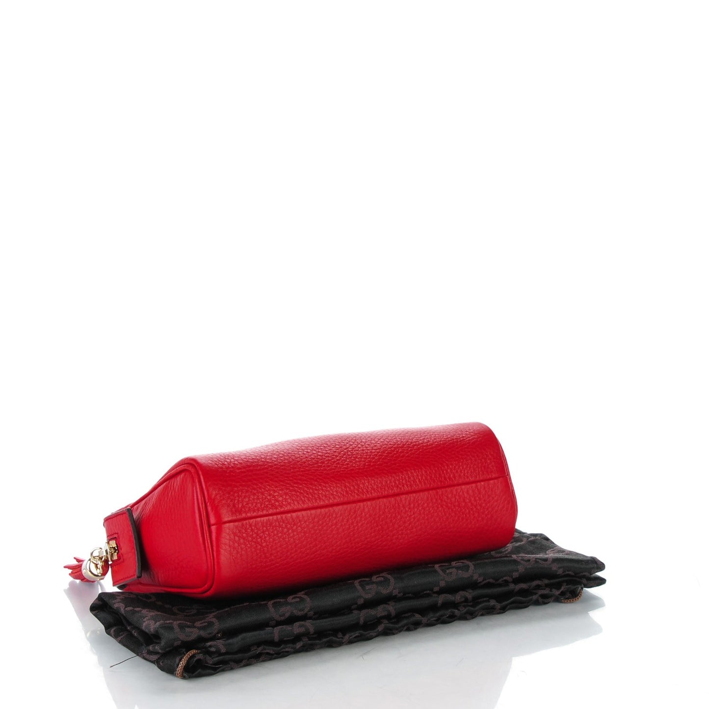 Pebbled Calfskin Soho Cosmetic Case Tabasco Red