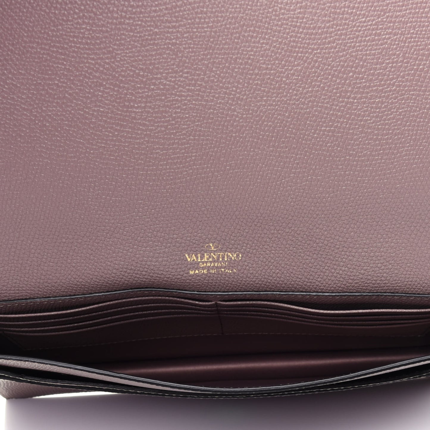 Grainy Calfskin Vlogo Signature Pouch Clay