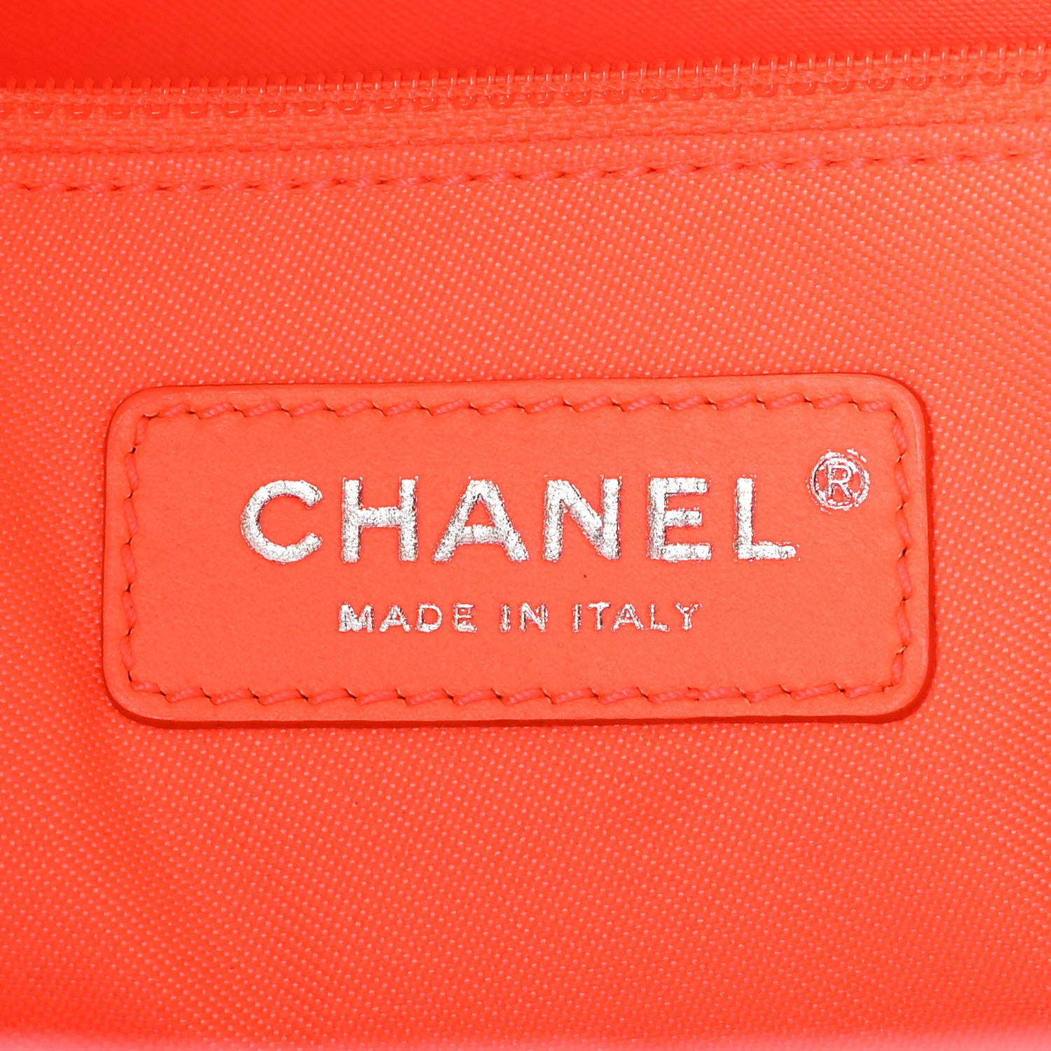 Chanel Mixed Fibers Calfskin Medium Deauville Tote Pink Orange 6 of 10