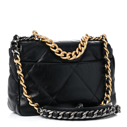 Chanel Goatskin Quilted Medium Chanel 19 Flap Black 3 of 13