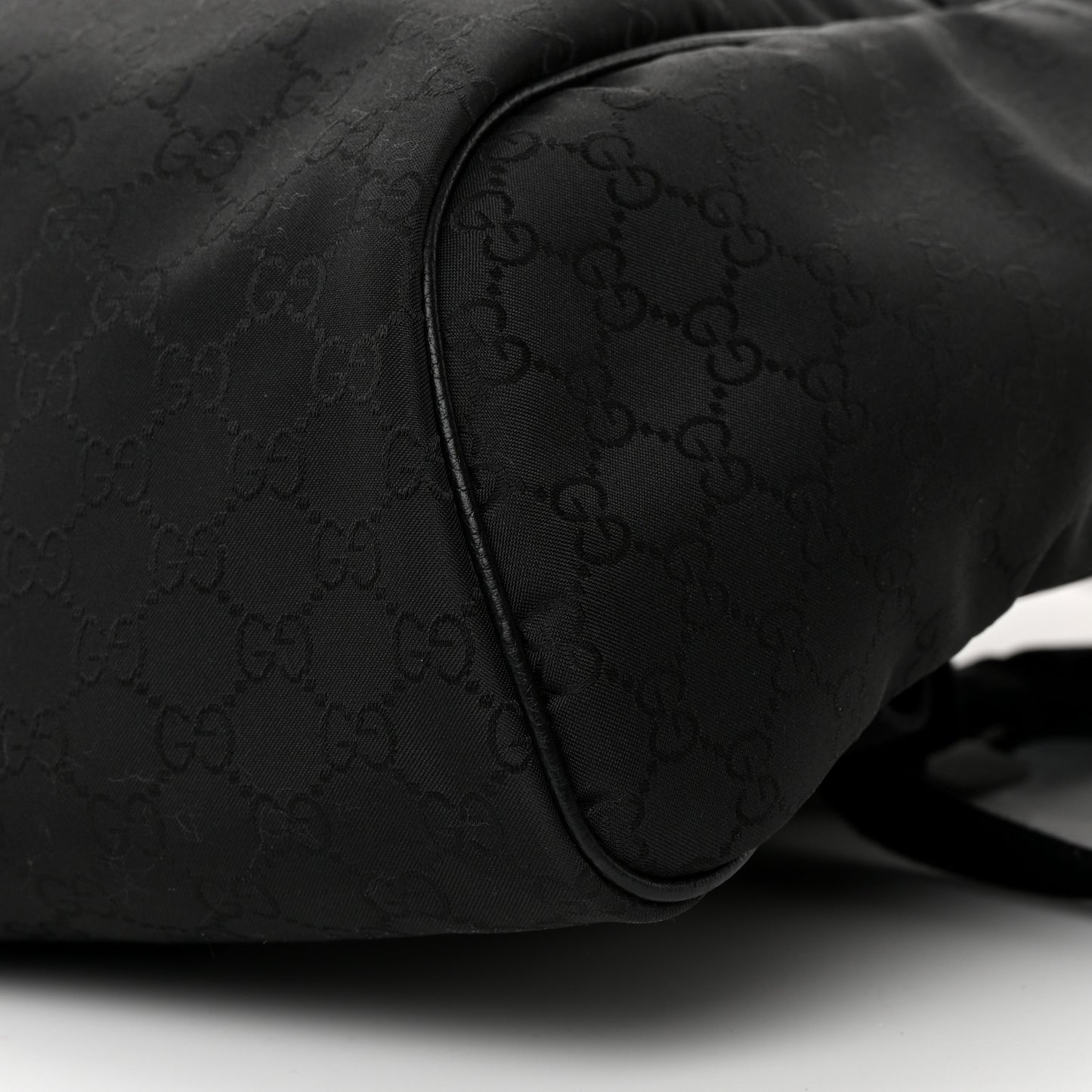 Nylon Monogram Slim Backpack Black
