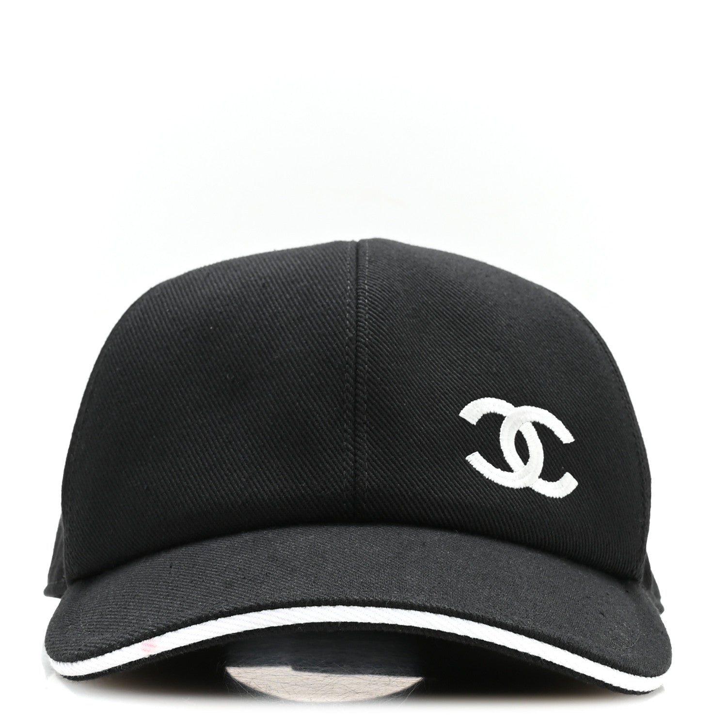 Chanel Cotton CC Cap Hat Black White 3 of 9