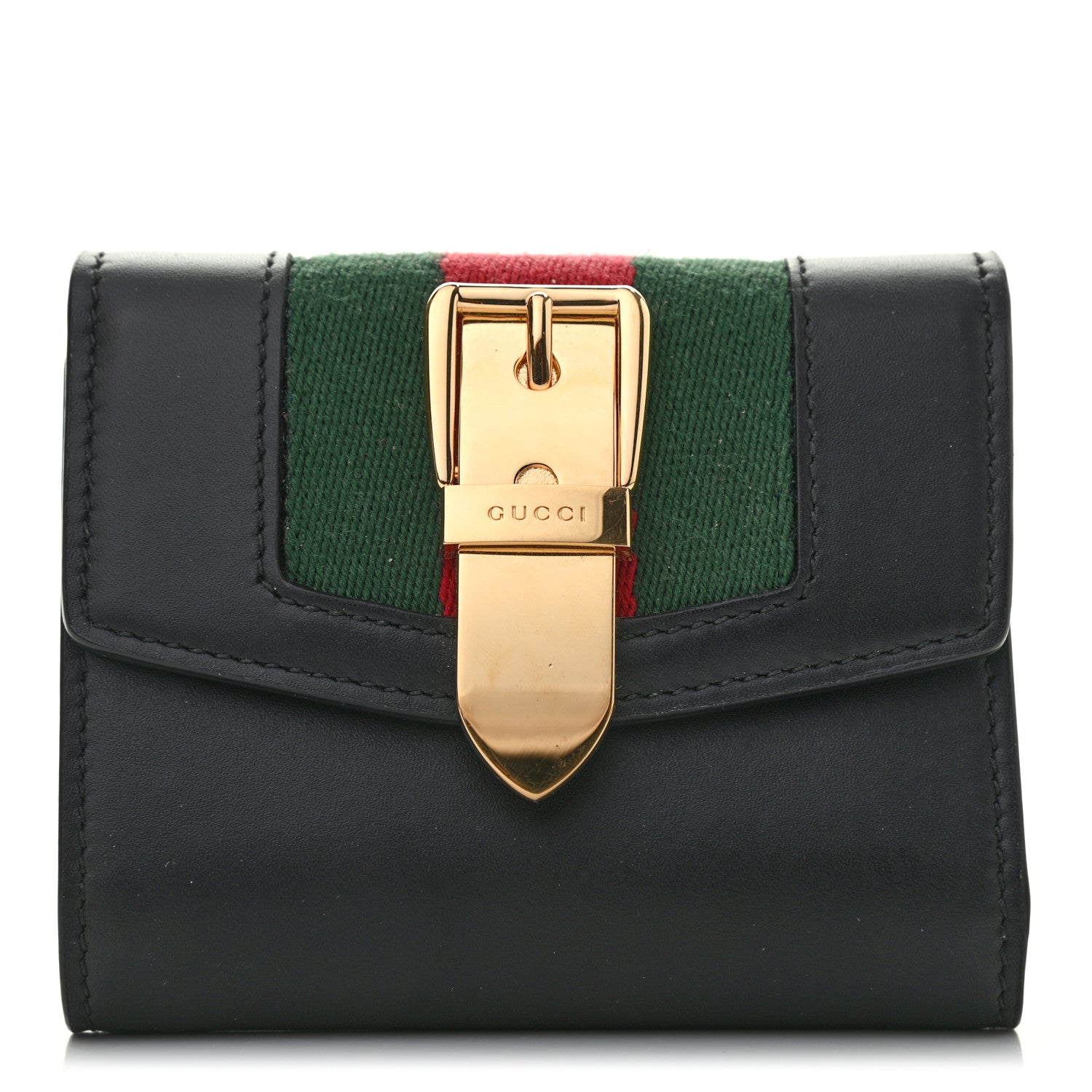Gucci Calfskin Sylvie Wallet Black 1 of 6