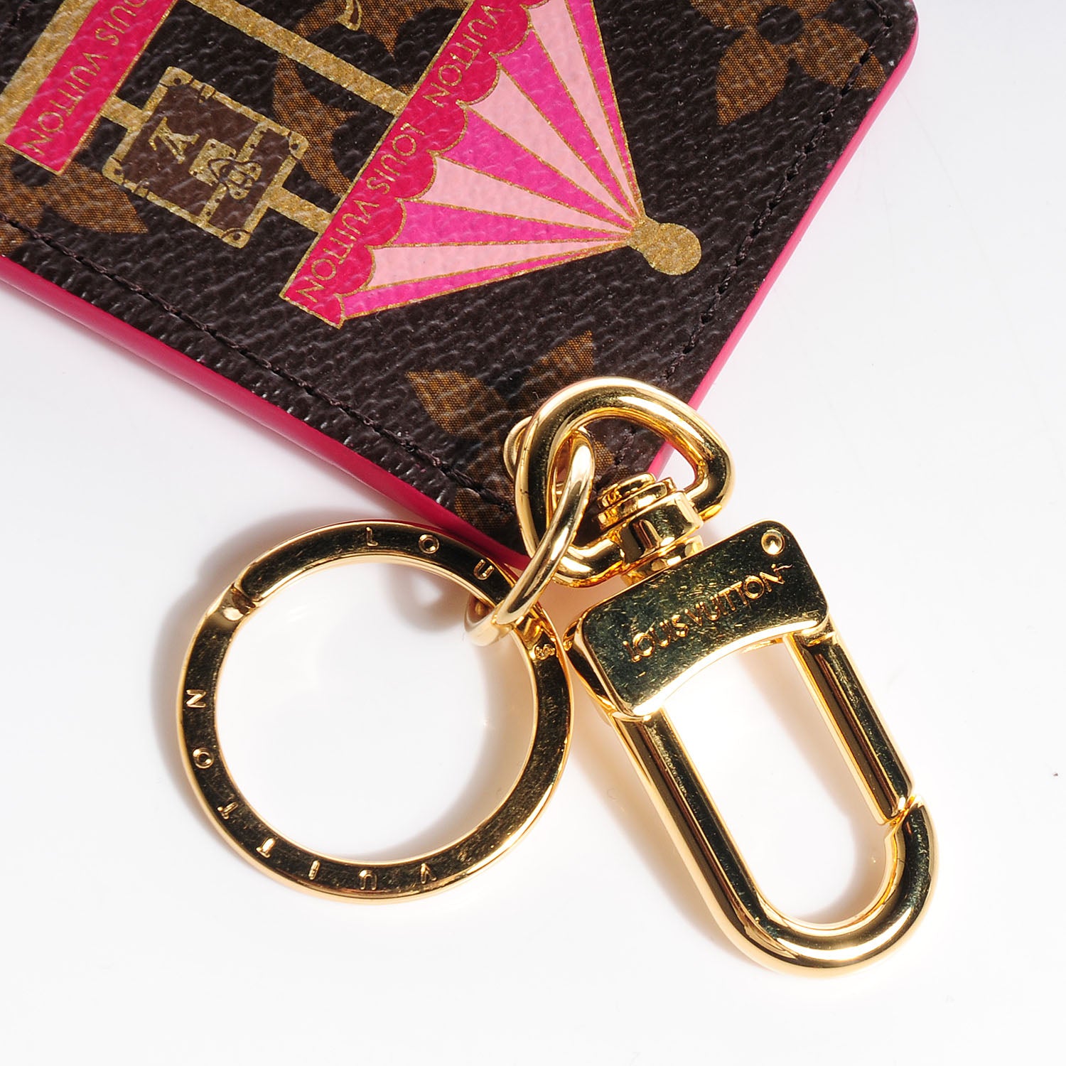 Louis Vuitton Monogram Illustre Carousel Bag Charm Key Ring Pink 4 of 6