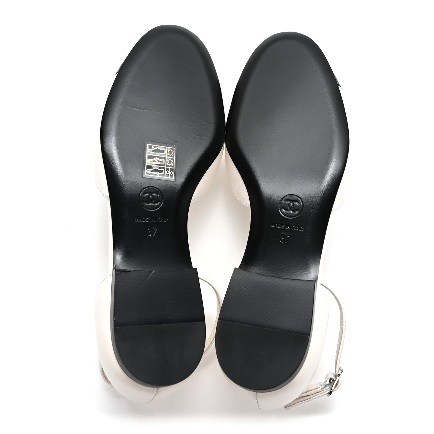 Lambskin Patent Calfskin Cap Toe Camellia Mary Jane Flats 37 White Black