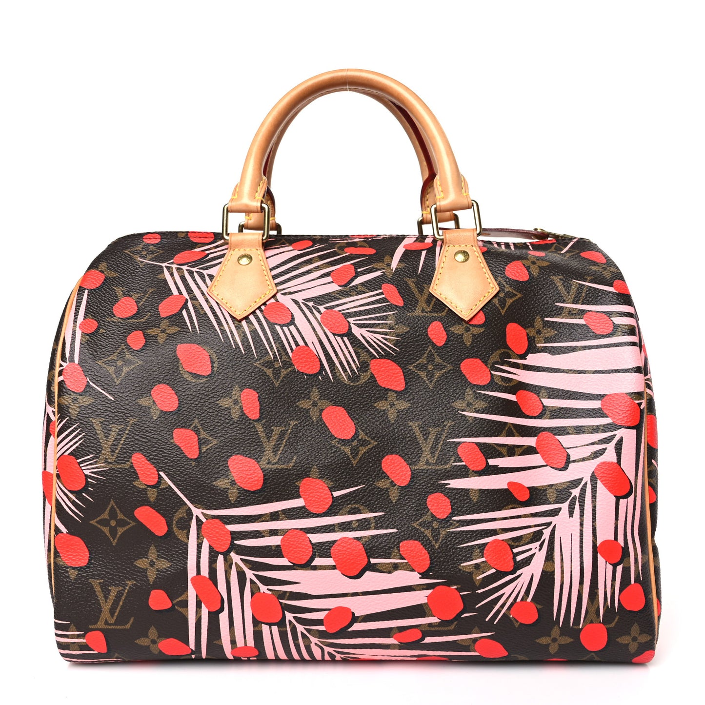 Monogram Jungle Dots Speedy 30 Sugar Pink Poppy