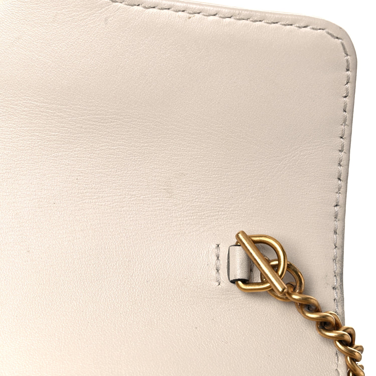 Gucci Calfskin Matelasse Super Mini GG Marmont Shoulder Bag White 13 of 19