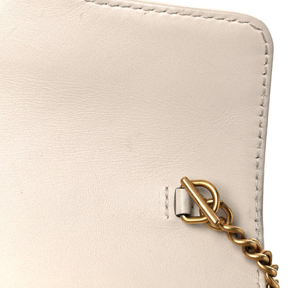 Gucci Calfskin Matelasse Super Mini GG Marmont Shoulder Bag White 13 of 19