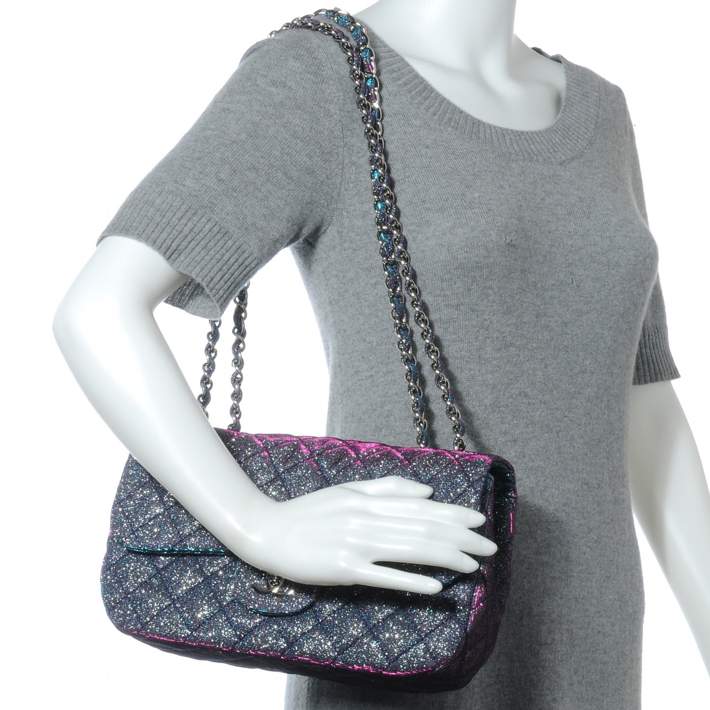 Iridescent Glitter Fabric Jumbo Single Flap Multicolor