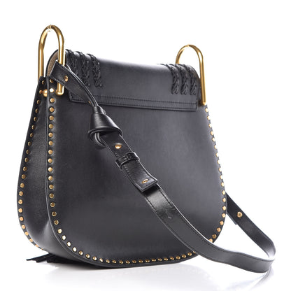 Chloe Calfskin Braided Medium Hudson Shoulder Bag Black 3 of 9