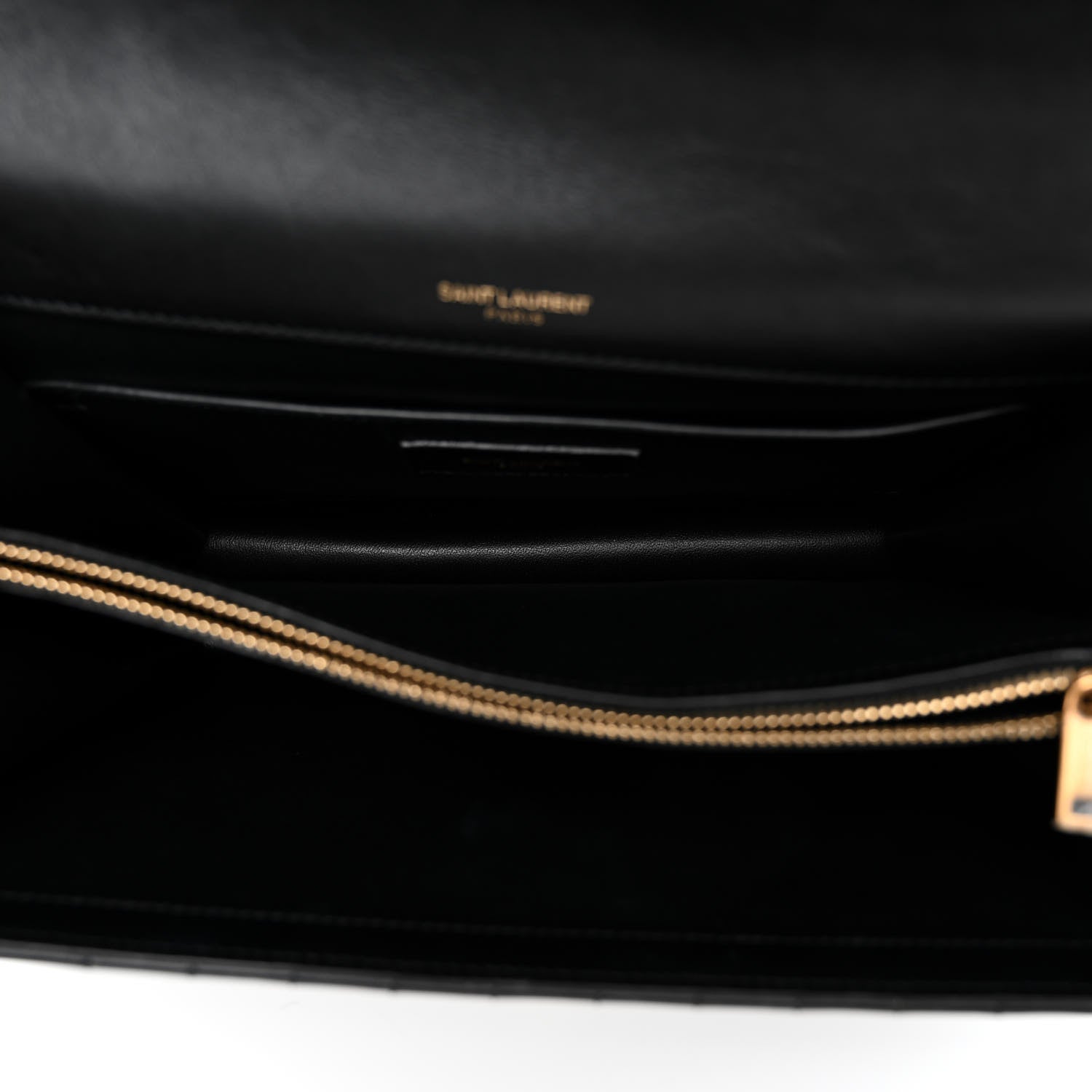 Saint Laurent Calfskin Matelasse Victoire Chain Wallet Black 5 of 9