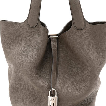 Hermes Taurillon Clemence Picotin Lock 22 MM Etain 8 of 10