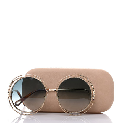 Chloe Oversized Round Carlina Oversized Round Sunglasses CE114SC Gold 7 of 7