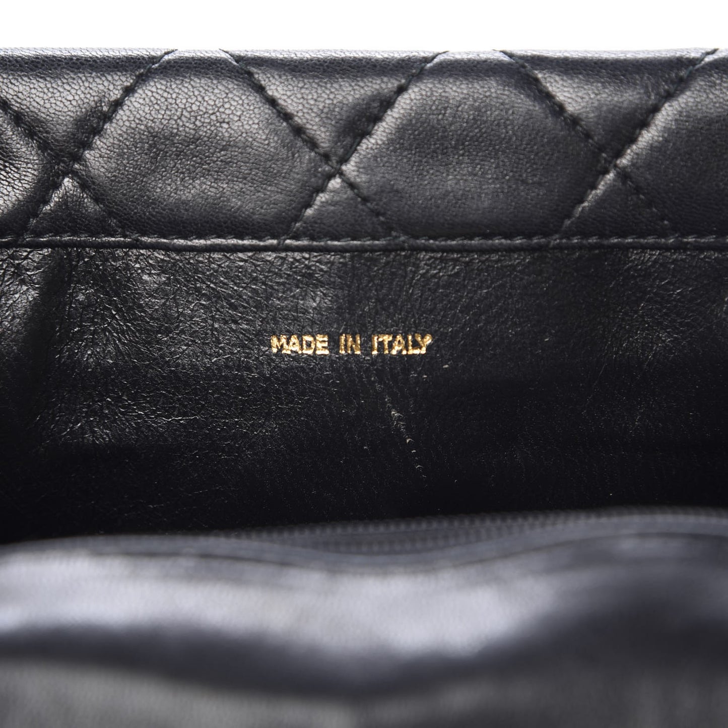 Lambskin Quilted Mini Diagonal Square Flap Black