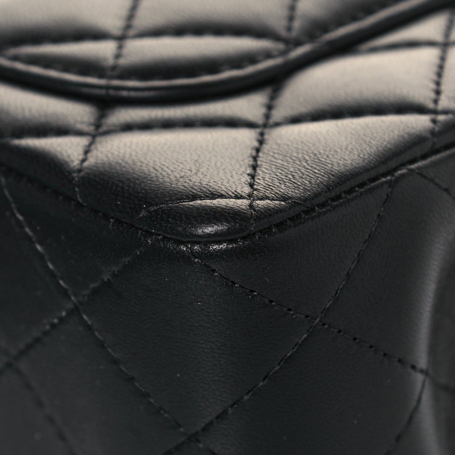 Chanel Lambskin Quilted Mini Top Handle Rectangular Flap Black 12 of 15