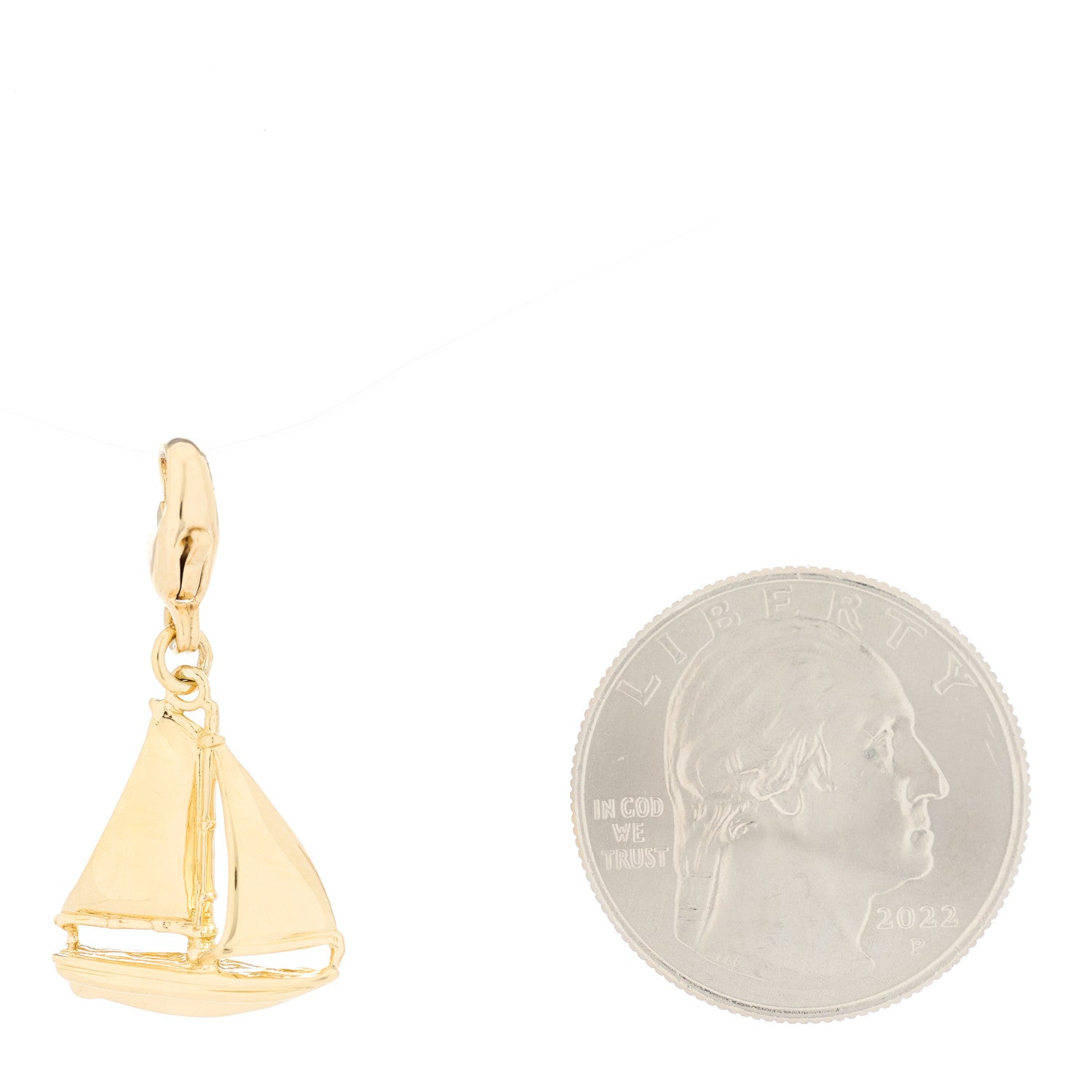Tiffany 18K Yellow Gold Sailboat Charm 2 of 5
