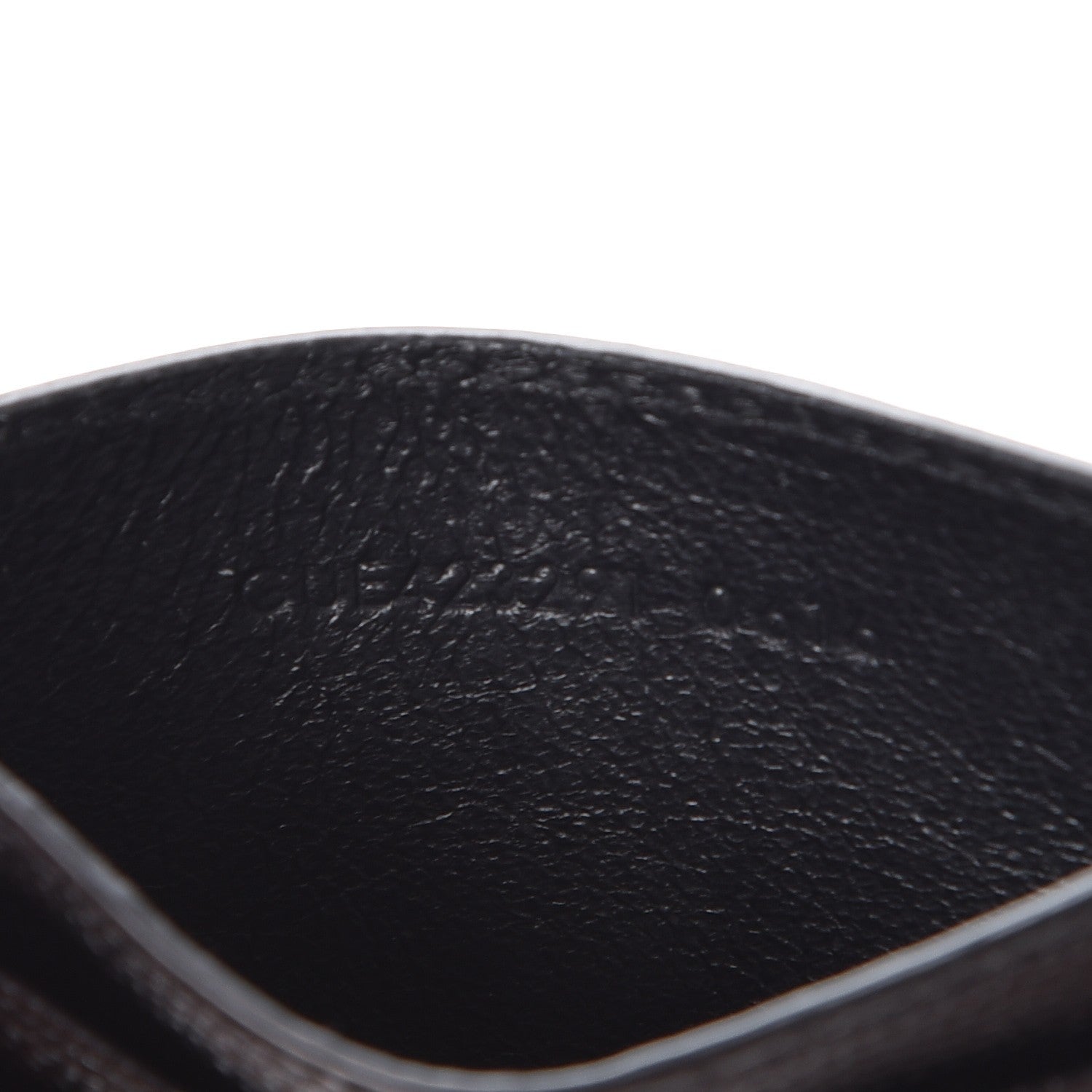 Saint Laurent Grain De Poudre Matelasse Chevron Monogram Credit Card Case Black 7 of 8