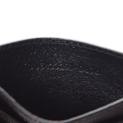 Saint Laurent Grain De Poudre Matelasse Chevron Monogram Credit Card Case Black 7 of 8