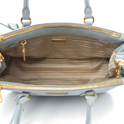 Prada Saffiano Small Galleria Double Zip Tote Lago 5 of 14
