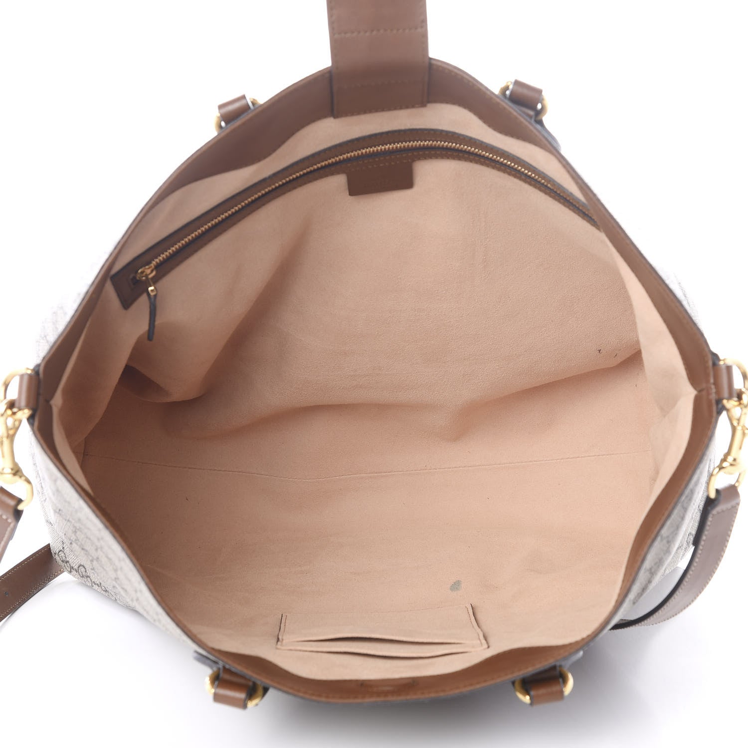 Gucci Soft GG Supreme Monogram Medium Crossbody Tote Beige Cuir 4 of 12