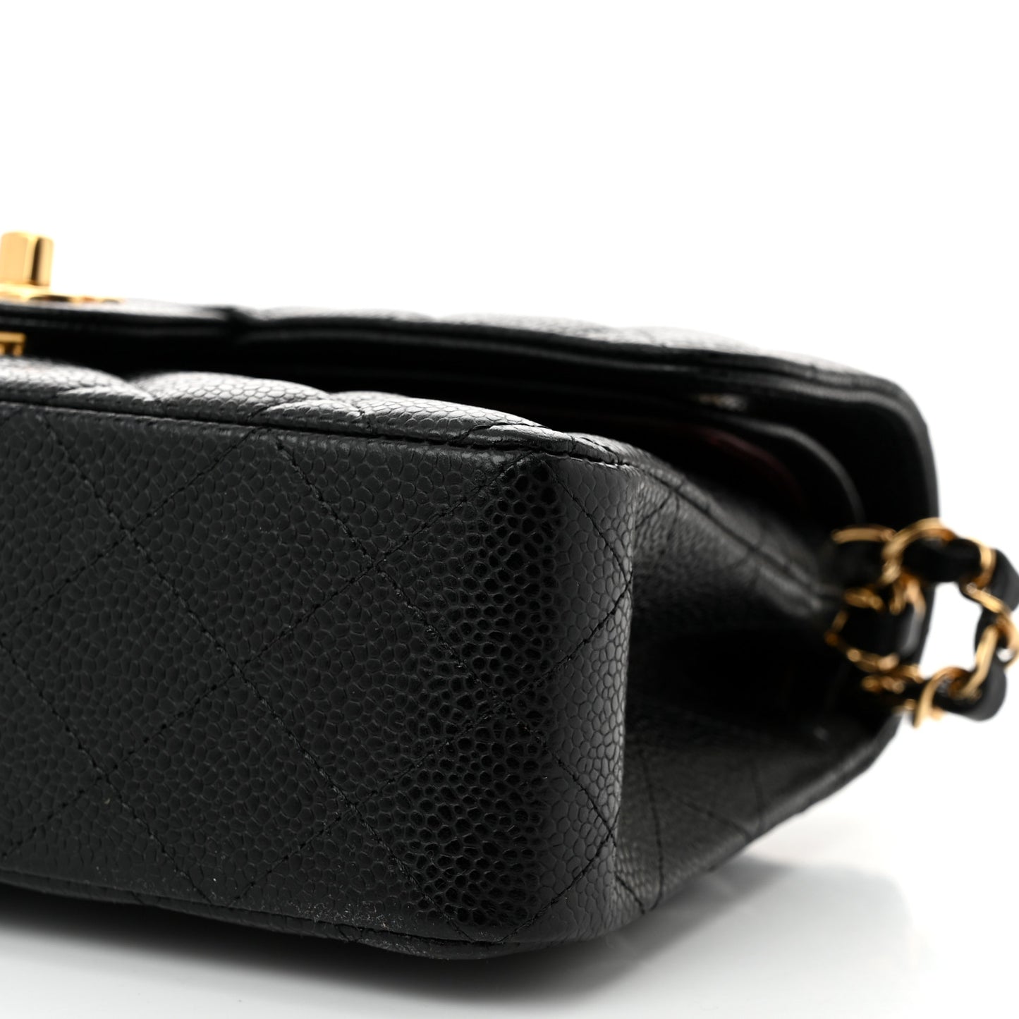 Caviar Quilted Small Double Flap Black
