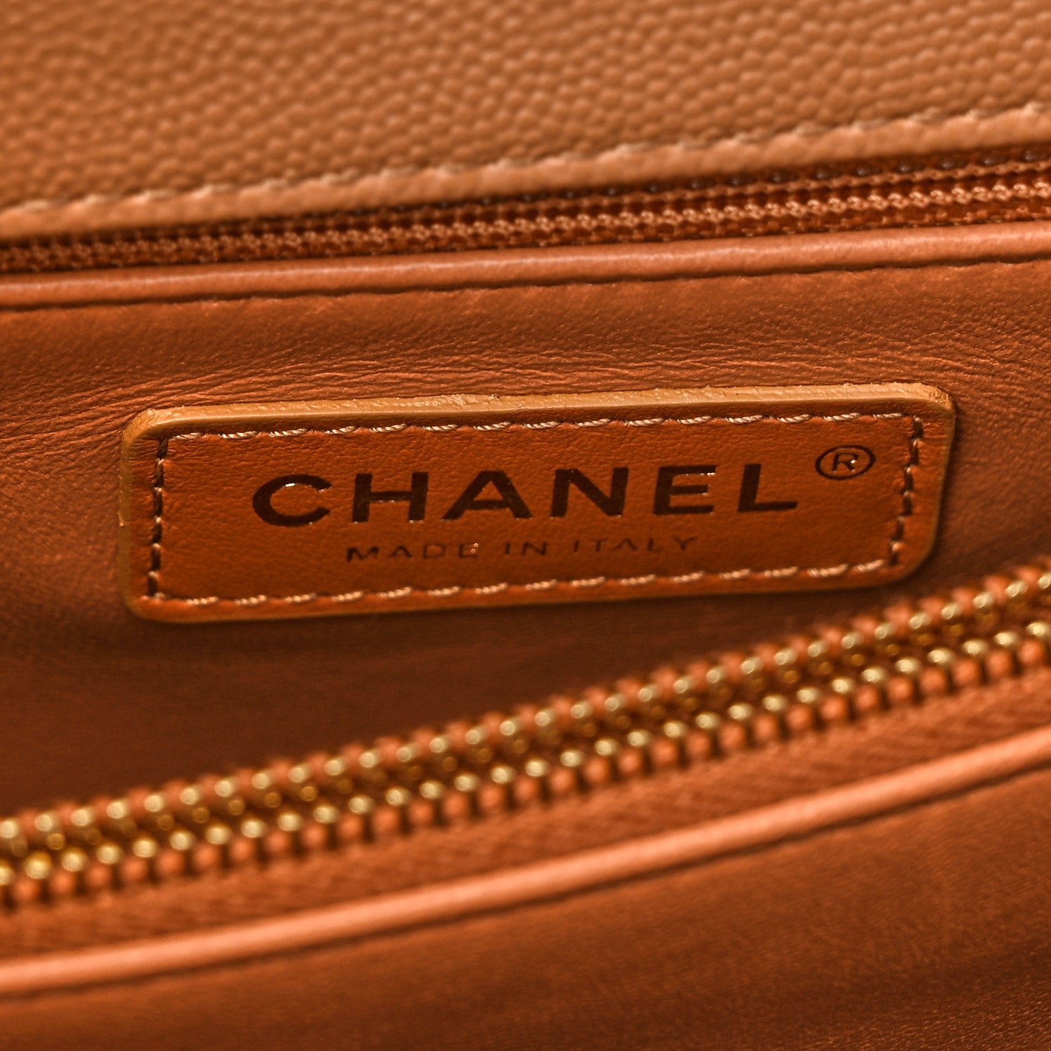 Chanel Caviar Quilted Lizard Embossed Small Coco Handle Flap Brown 6 of 10