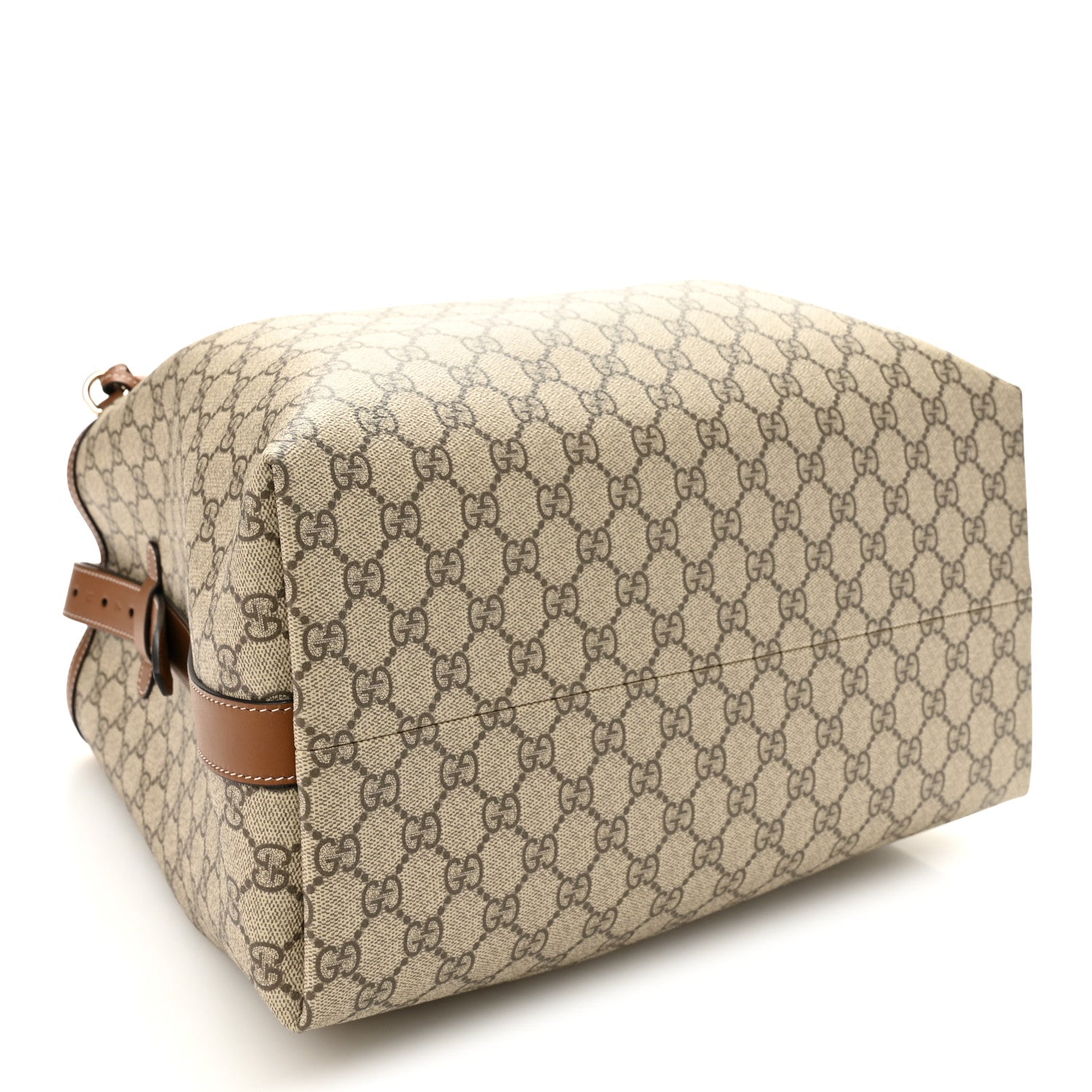 Gucci GG Icon Monogram Padlock Shoulder Bag Beige Dark Brown 4 of 10
