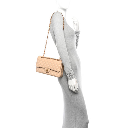 Chanel Caviar Quilted Medium Double Flap Beige 2 of 10