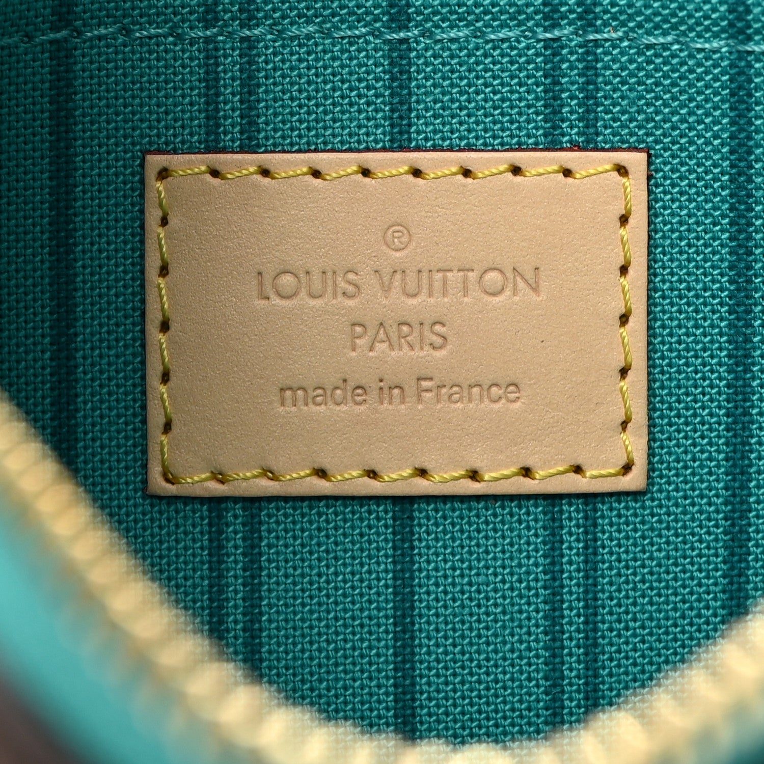 Louis Vuitton Monogram Neverfull MM GM Pochette Turquoise 6 of 7