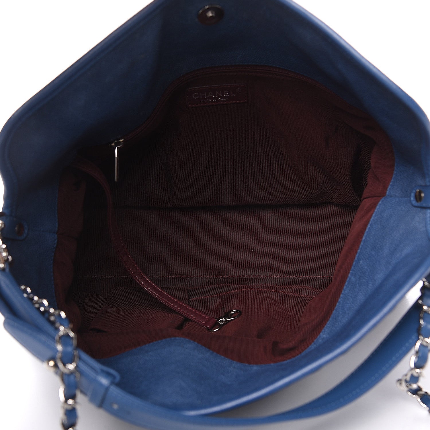 Chanel Caviar Quilted French Riviera Hobo Blue 5 of 17