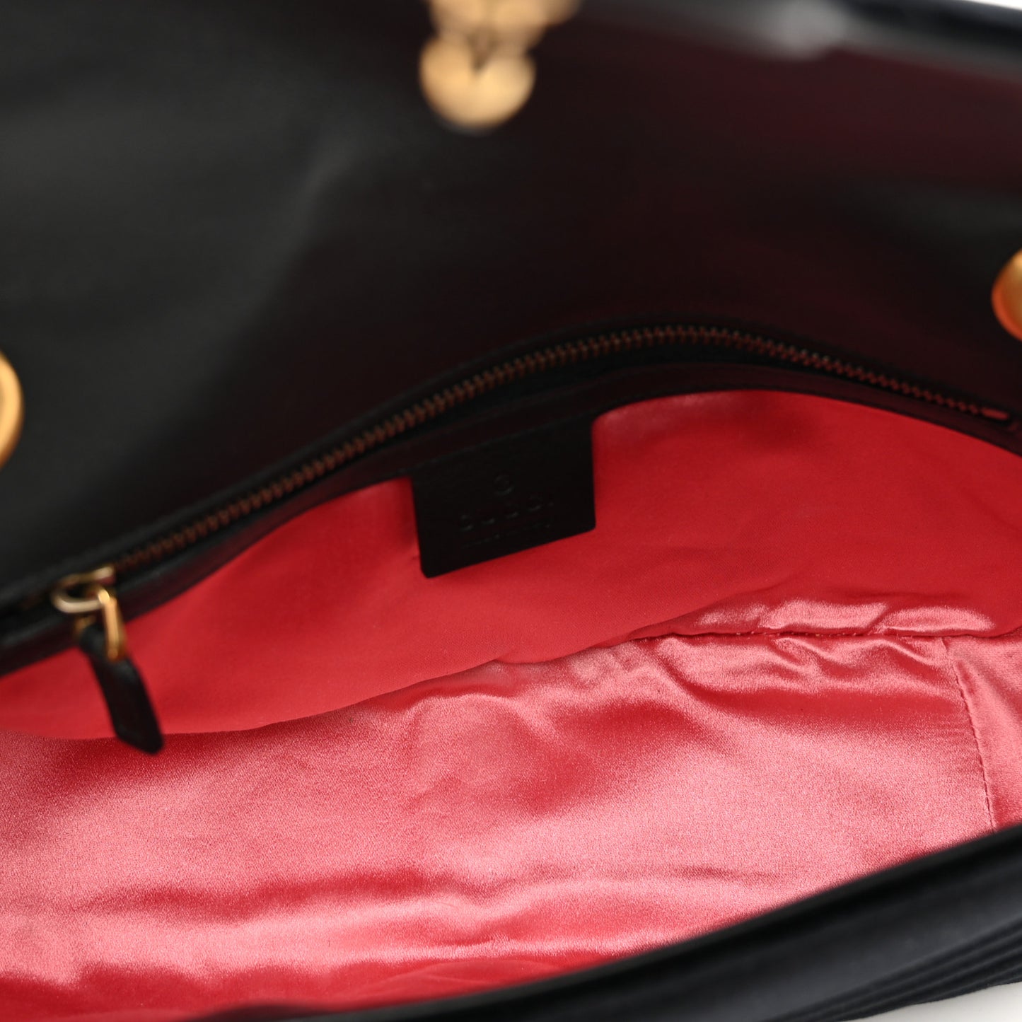Velvet Matelasse Small GG Marmont Shoulder Bag Black