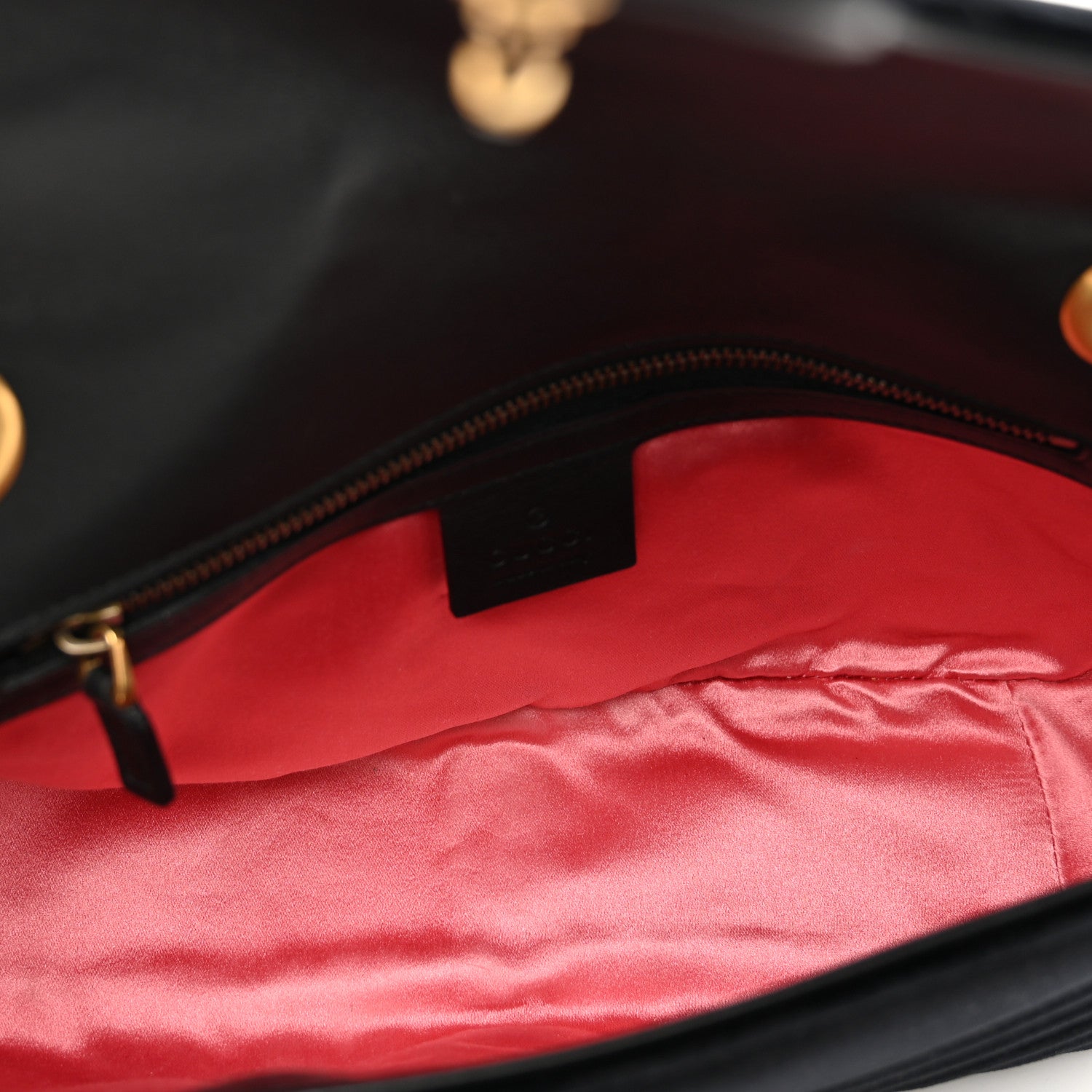 Gucci Velvet Matelasse Small GG Marmont Shoulder Bag Black 6 of 10