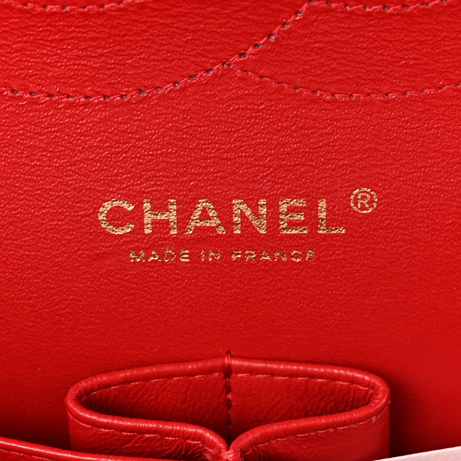 Chanel Lambskin Quilted Jumbo Double Flap Red 6 of 10