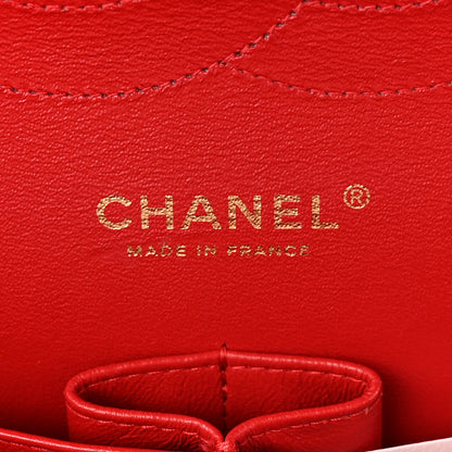 Chanel Lambskin Quilted Jumbo Double Flap Red 6 of 10