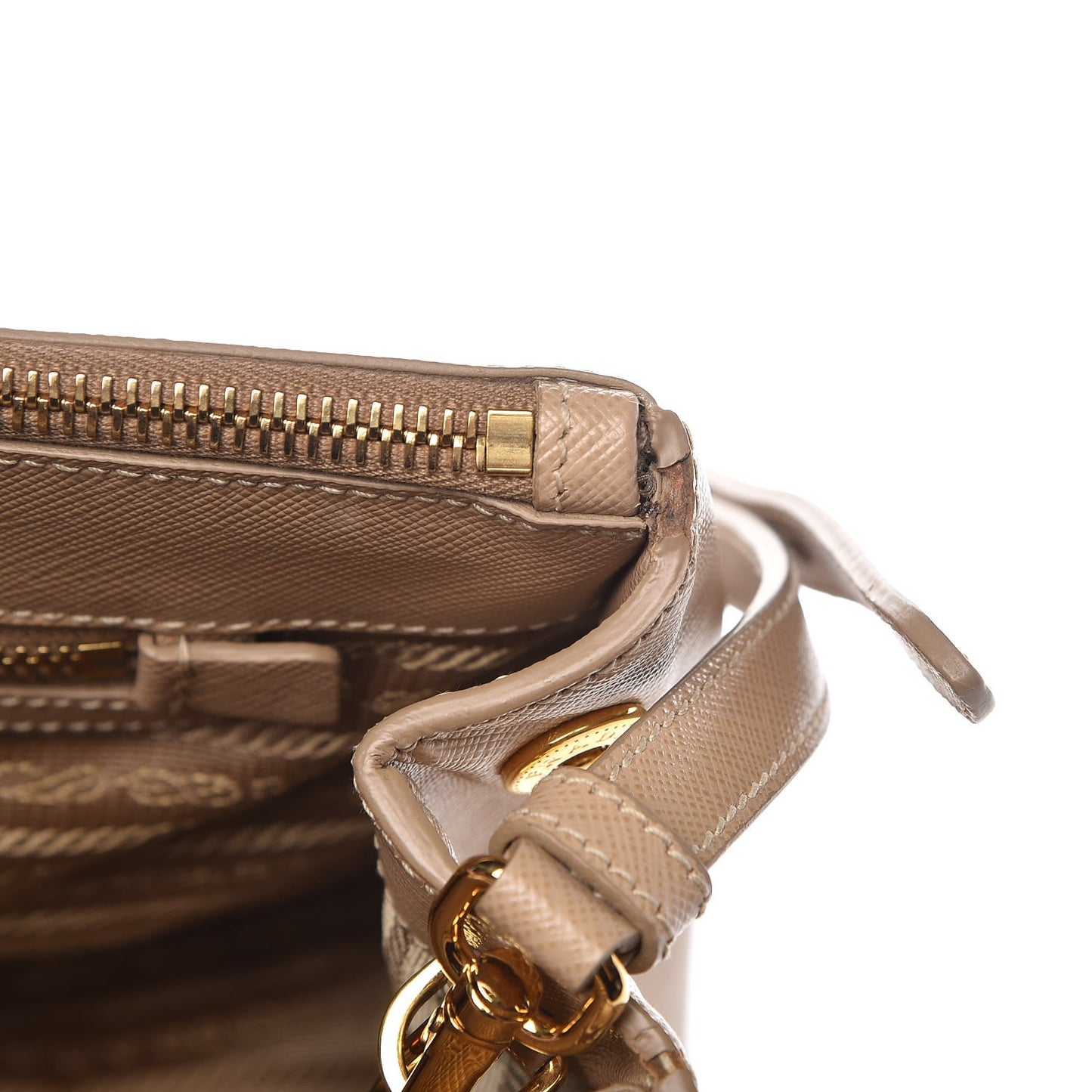 Saffiano Small Galleria Double Zip Tote Sabbia