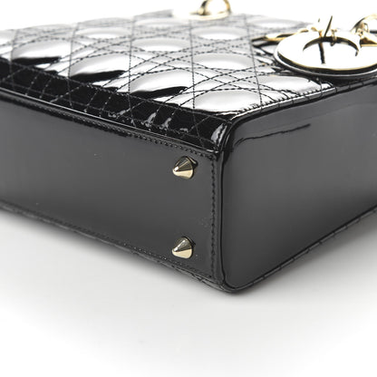 Christian Dior Patent Cannage Small Lady Dior Black 7 of 9