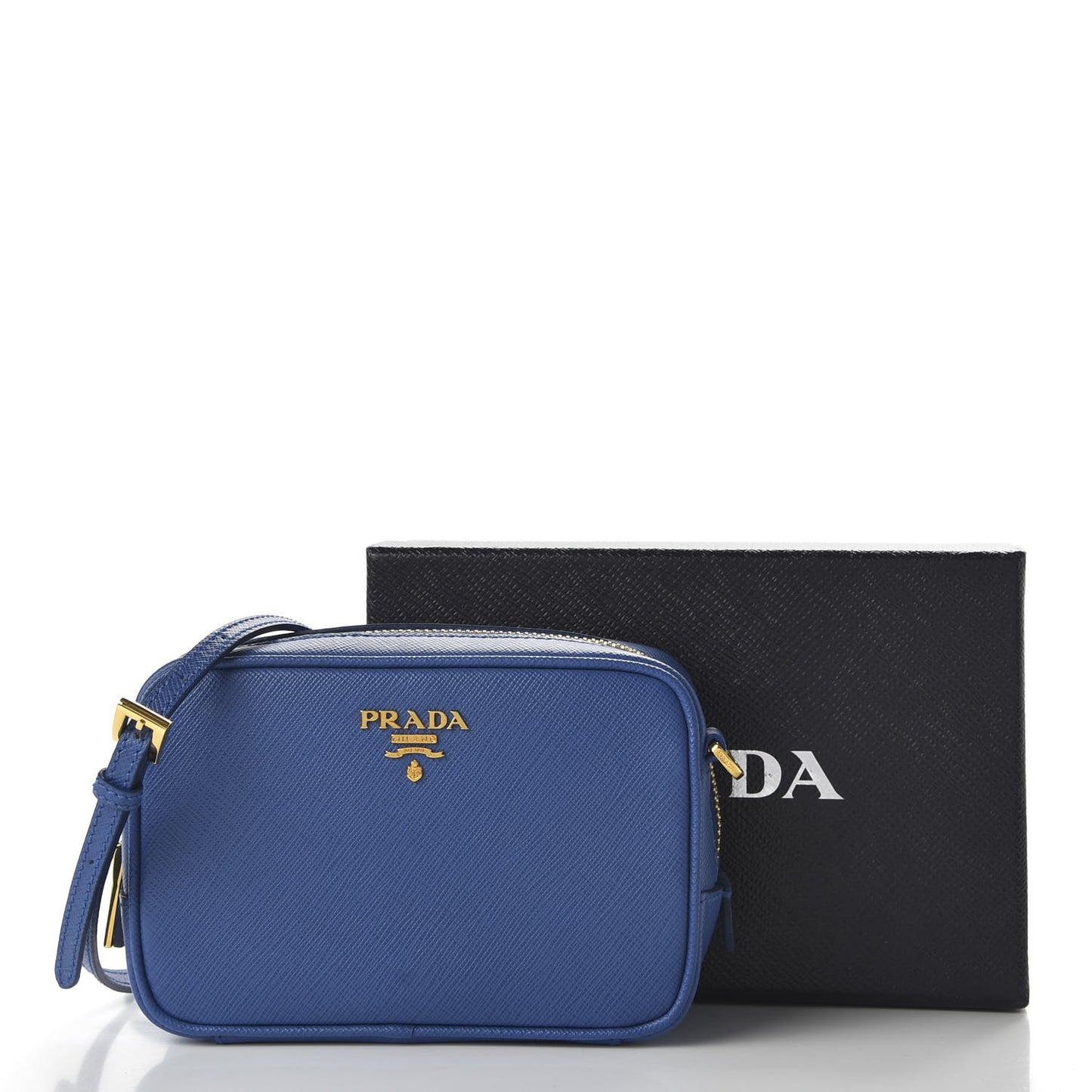 Saffiano Mini Camera Crossbody Bag Royal