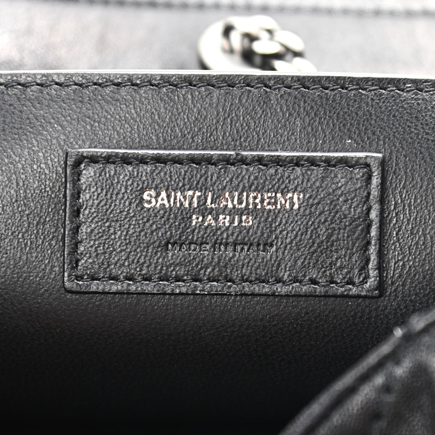 Vintage Lambskin Chevron Monogram Small Nolita Black