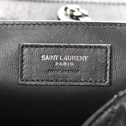 Saint Laurent Vintage Lambskin Chevron Monogram Small Nolita Black 6 of 10